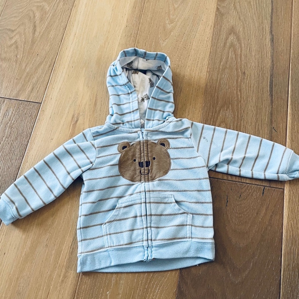 Carter’s fleece hoodie zip up sweatshirt size 18 months